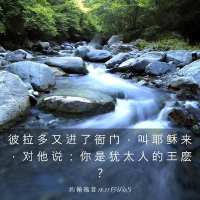 Picture 03 - 约 翰 福 音 18:33 CUVS - 彼 拉 多 又 进 了 衙 门 ， 叫 耶 稣 - Bible Verse Picture