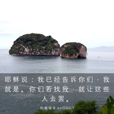 Picture 03 - 约 翰 福 音 18:8 CUVS - 耶 稣 说 ： 我 已 经 告 诉 你 们 ， - Bible Verse Picture