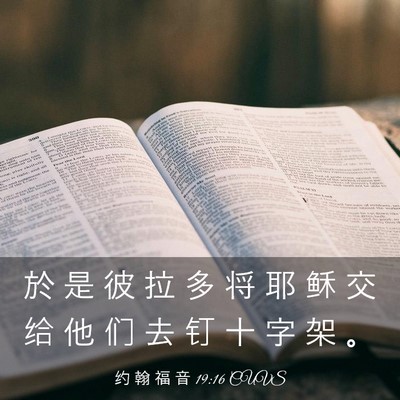 Picture 03 - 约 翰 福 音 19:16 CUVS - 於 是 彼 拉 多 将 耶 稣 交 给 他 们 - Bible Verse Picture