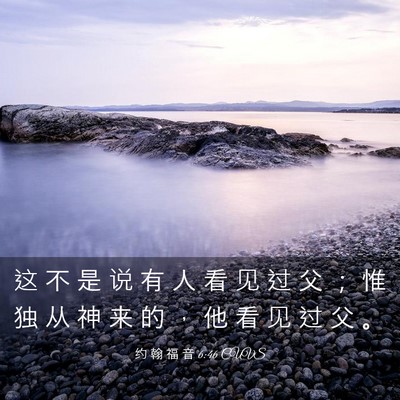 Picture 03 - 约 翰 福 音 6:46 CUVS - 这 不 是 说 有 人 看 见 过 父 ； 惟 - Bible Verse Picture