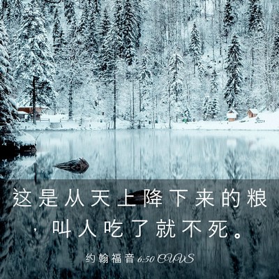 Picture 03 - 约 翰 福 音 6:50 CUVS - 这 是 从 天 上 降 下 来 的 粮 ， 叫 - Bible Verse Picture