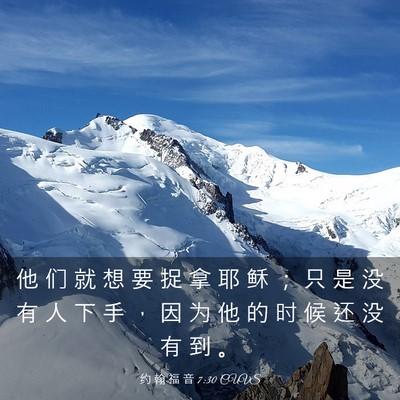 Picture 03 - 约 翰 福 音 7:30 CUVS - 他 们 就 想 要 捉 拿 耶 稣 ； 只 是 - Bible Verse Picture
