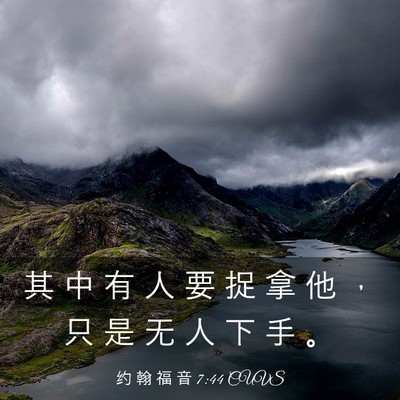 Picture 03 - 约 翰 福 音 7:44 CUVS - 其 中 有 人 要 捉 拿 他 ， 只 是 无 - Bible Verse Picture