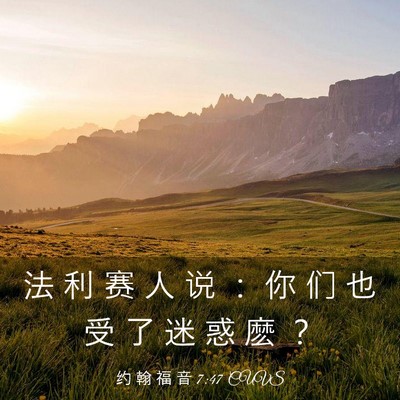 Picture 03 - 约 翰 福 音 7:47 CUVS - 法 利 赛 人 说 ： 你 们 也 受 了 迷 - Bible Verse Picture