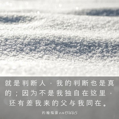 Picture 03 - 约 翰 福 音 8:16 CUVS - 就 是 判 断 人 ， 我 的 判 断 也 是 - Bible Verse Picture