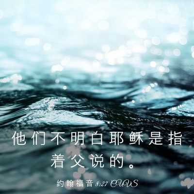 Picture 03 - 约 翰 福 音 8:27 CUVS - 他 们 不 明 白 耶 稣 是 指 着 父 说 - Bible Verse Picture