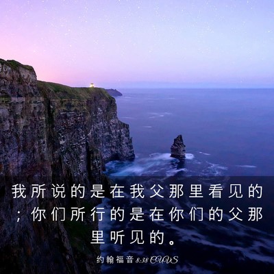 Picture 03 - 约 翰 福 音 8:38 CUVS - 我 所 说 的 是 在 我 父 那 里 看 见 - Bible Verse Picture