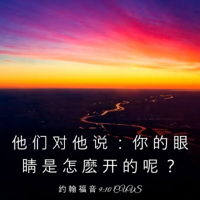 Picture 03 - 约 翰 福 音 9:10 CUVS - 他 们 对 他 说 ： 你 的 眼 睛 是 怎 - Bible Verse Picture