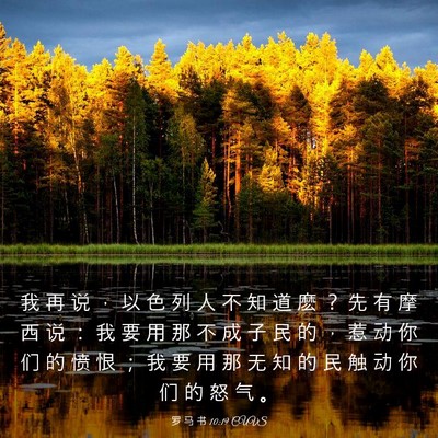 Picture 03 - 罗 马 书 10:19 CUVS - 我 再 说 ， 以 色 列 人 不 知 道 麽 - Bible Verse Picture