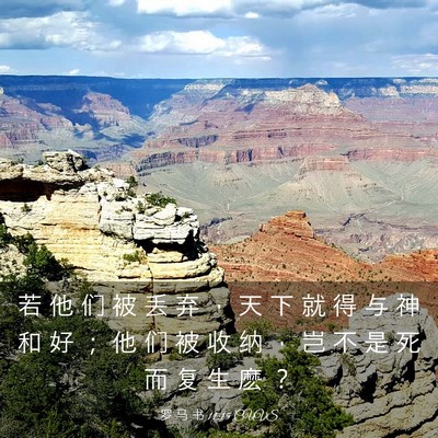 Picture 03 - 罗 马 书 11:15 CUVS - 若 他 们 被 丢 弃 ， 天 下 就 得 与 - Bible Verse Picture
