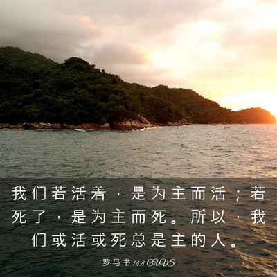 Picture 03 - 罗 马 书 14:8 CUVS - 我 们 若 活 着 ， 是 为 主 而 活 ； - Bible Verse Picture
