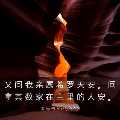 Picture 03 - 罗 马 书 16:11 CUVS - 又 问 我 亲 属 希 罗 天 安 。 问 拿 - Bible Verse Picture