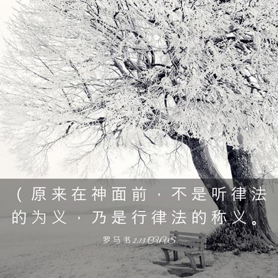 Picture 03 - 罗 马 书 2:13 CUVS - （ 原 来 在 神 面 前 ， 不 是 听 律 - Bible Verse Picture