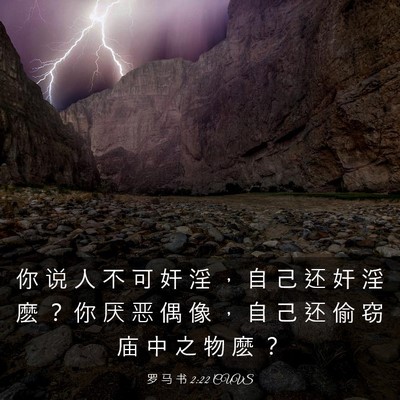 Picture 03 - 罗 马 书 2:22 CUVS - 你 说 人 不 可 奸 淫 ， 自 己 还 奸 - Bible Verse Picture