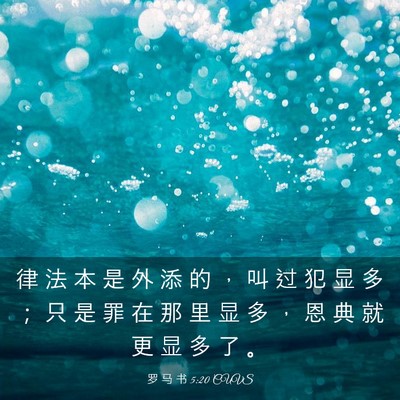 Picture 03 - 罗 马 书 5:20 CUVS - 律 法 本 是 外 添 的 ， 叫 过 犯 显 - Bible Verse Picture