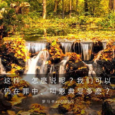 Picture 03 - 罗 马 书 6:1 CUVS - 这 样 ， 怎 麽 说 呢 ？ 我 们 可 以 - Bible Verse Picture
