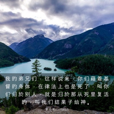 Picture 03 - 罗 马 书 7:4 CUVS - 我 的 弟 兄 们 ， 这 样 说 来 ， 你 - Bible Verse Picture