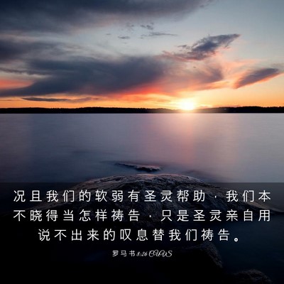 Picture 03 - 罗 马 书 8:26 CUVS - 况 且 我 们 的 软 弱 有 圣 灵 帮 助 - Bible Verse Picture