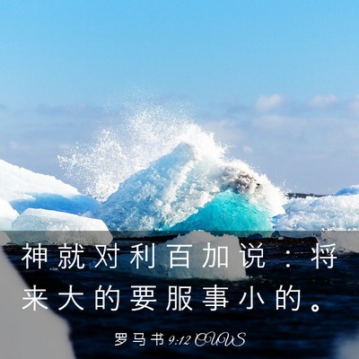 Picture 03 - 罗 马 书 9:12 CUVS - 神 就 对 利 百 加 说 ： 将 来 大 的 - Bible Verse Picture