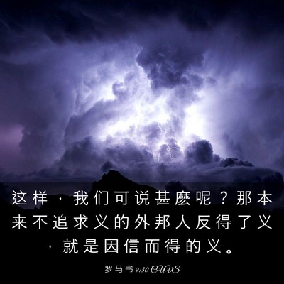 Picture 03 - 罗 马 书 9:30 CUVS - 这 样 ， 我 们 可 说 甚 麽 呢 ？ 那 - Bible Verse Picture