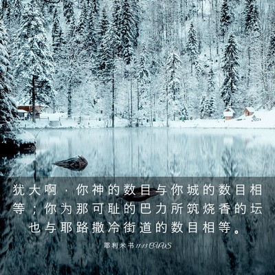 Picture 03 - 耶 利 米 书 11:13 CUVS - 犹 大 啊 ， 你 神 的 数 目 与 你 城 - Bible Verse Picture