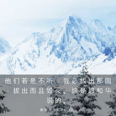 Picture 03 - 耶 利 米 书 12:17 CUVS - 他 们 若 是 不 听 ， 我 必 拔 出 那 - Bible Verse Picture
