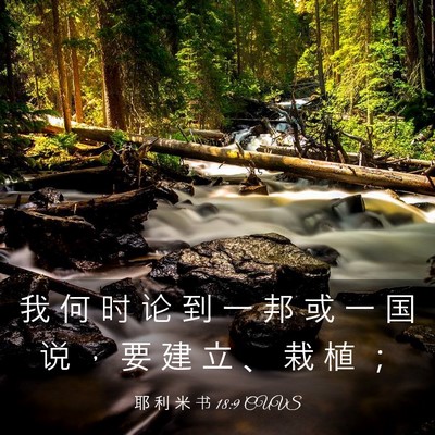 Picture 03 - 耶 利 米 书 18:9 CUVS - 我 何 时 论 到 一 邦 或 一 国 说 ， - Bible Verse Picture