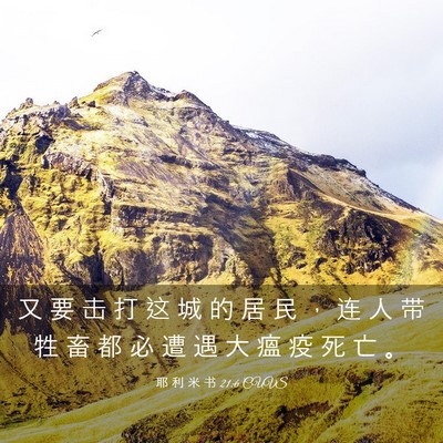 Picture 03 - 耶 利 米 书 21:6 CUVS - 又 要 击 打 这 城 的 居 民 ， 连 人 - Bible Verse Picture