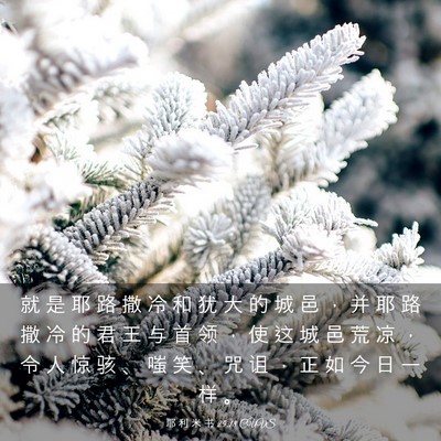Picture 03 - 耶 利 米 书 25:18 CUVS - 就 是 耶 路 撒 冷 和 犹 大 的 城 邑 - Bible Verse Picture