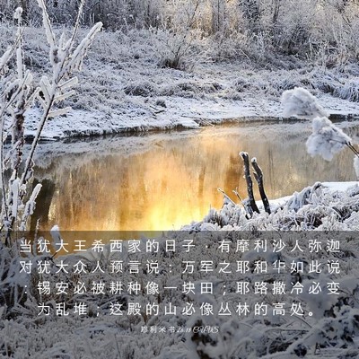 Picture 03 - 耶 利 米 书 26:18 CUVS - 当 犹 大 王 希 西 家 的 日 子 ， 有 - Bible Verse Picture