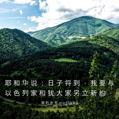Picture 03 - 耶 利 米 书 31:31 CUVS - 耶 和 华 说 ： 日 子 将 到 ， 我 要 - Bible Verse Picture