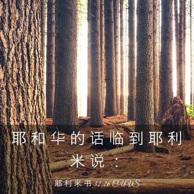Picture 03 - 耶 利 米 书 32:26 CUVS - 耶 和 华 的 话 临 到 耶 利 米 说 - Bible Verse Picture
