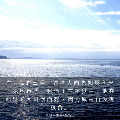 Picture 03 - 耶 利 米 书 38:9 CUVS - 主 ─ 我 的 王 啊 ， 这 些 人 向 先 - Bible Verse Picture