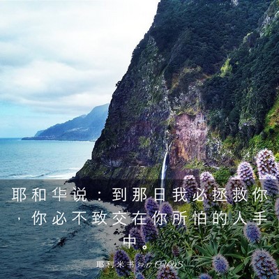 Picture 03 - 耶 利 米 书 39:17 CUVS - 耶 和 华 说 ： 到 那 日 我 必 拯 救 - Bible Verse Picture
