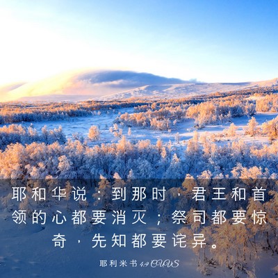 Picture 03 - 耶 利 米 书 4:9 CUVS - 耶 和 华 说 ： 到 那 时 ， 君 王 和 - Bible Verse Picture