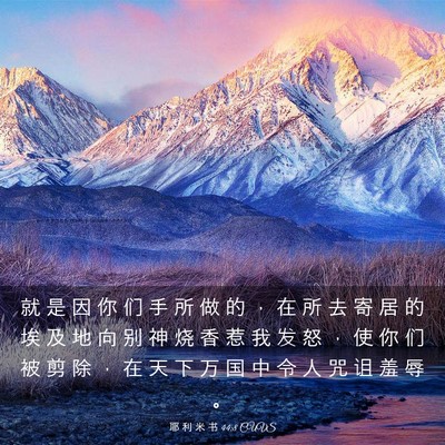 Picture 03 - 耶 利 米 书 44:8 CUVS - 就 是 因 你 们 手 所 做 的 ， 在 所 - Bible Verse Picture