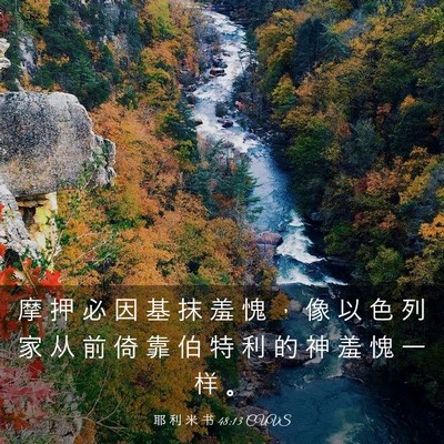 Picture 03 - 耶 利 米 书 48:13 CUVS - 摩 押 必 因 基 抹 羞 愧 ， 像 以 色 - Bible Verse Picture