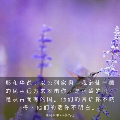 Picture 03 - 耶 利 米 书 5:15 CUVS - 耶 和 华 说 ： 以 色 列 家 啊 ， 我 - Bible Verse Picture
