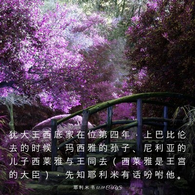 Picture 03 - 耶 利 米 书 51:59 CUVS - 犹 大 王 西 底 家 在 位 第 四 年 ， - Bible Verse Picture