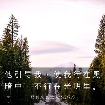 Picture 03 - 耶 利 米 哀 歌 3:2 CUVS - 他 引 导 我 ， 使 我 行 在 黑 暗 中 - Bible Verse Picture