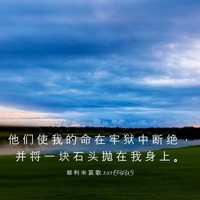 Picture 03 - 耶 利 米 哀 歌 3:53 CUVS - 他 们 使 我 的 命 在 牢 狱 中 断 绝 - Bible Verse Picture