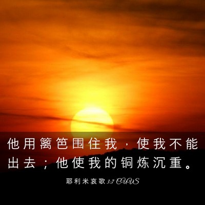 Picture 03 - 耶 利 米 哀 歌 3:7 CUVS - 他 用 篱 笆 围 住 我 ， 使 我 不 能 - Bible Verse Picture
