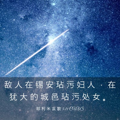 Picture 03 - 耶 利 米 哀 歌 5:11 CUVS - 敌 人 在 锡 安 玷 污 妇 人 ， 在 犹 - Bible Verse Picture