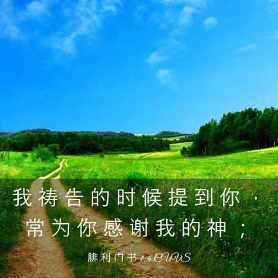 Picture 03 - 腓 利 门 书 1:4 CUVS - 我 祷 告 的 时 候 提 到 你 ， 常 为 - Bible Verse Picture