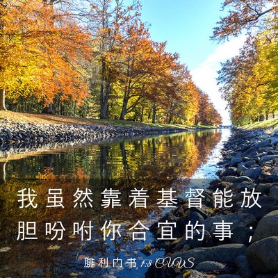 Picture 03 - 腓 利 门 书 1:8 CUVS - 我 虽 然 靠 着 基 督 能 放 胆 吩 咐 - Bible Verse Picture