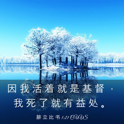 Picture 03 - 腓 立 比 书 1:21 CUVS - 因 我 活 着 就 是 基 督 ， 我 死 了 - Bible Verse Picture