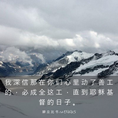 Picture 03 - 腓 立 比 书 1:6 CUVS - 我 深 信 那 在 你 们 心 里 动 了 善 - Bible Verse Picture