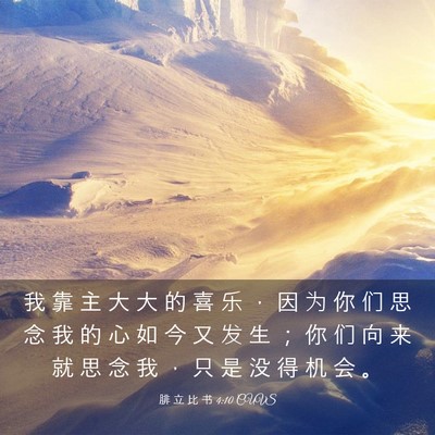 Picture 03 - 腓 立 比 书 4:10 CUVS - 我 靠 主 大 大 的 喜 乐 ， 因 为 你 - Bible Verse Picture