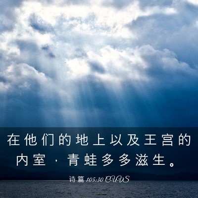 Picture 03 - 诗 篇 105:30 CUVS - 在 他 们 的 地 上 以 及 王 宫 的 内 - Bible Verse Picture