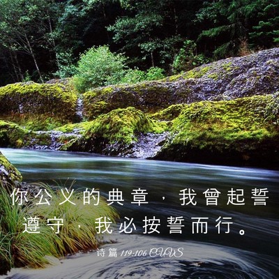 Picture 03 - 诗 篇 119:106 CUVS - 你 公 义 的 典 章 ， 我 曾 起 誓 遵 - Bible Verse Picture